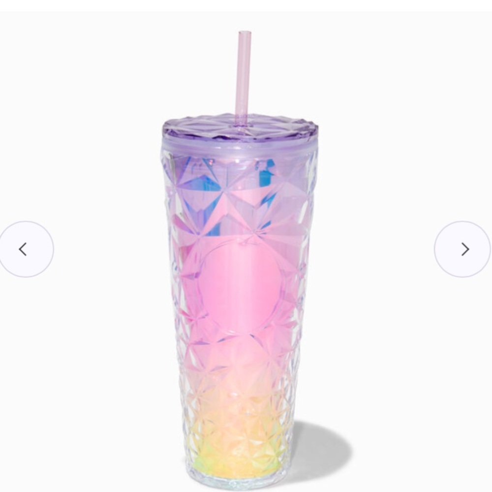 Pink Ombré Faceted Tumbler